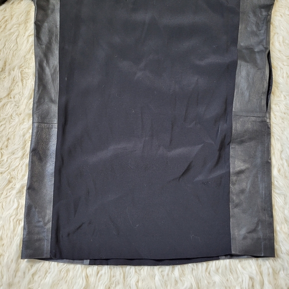 Vince Dresses Vince Shift Dress Leather Panel Black Size Small - Picture 12 of 13